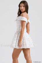 Elida Black Stylish Mini Dress