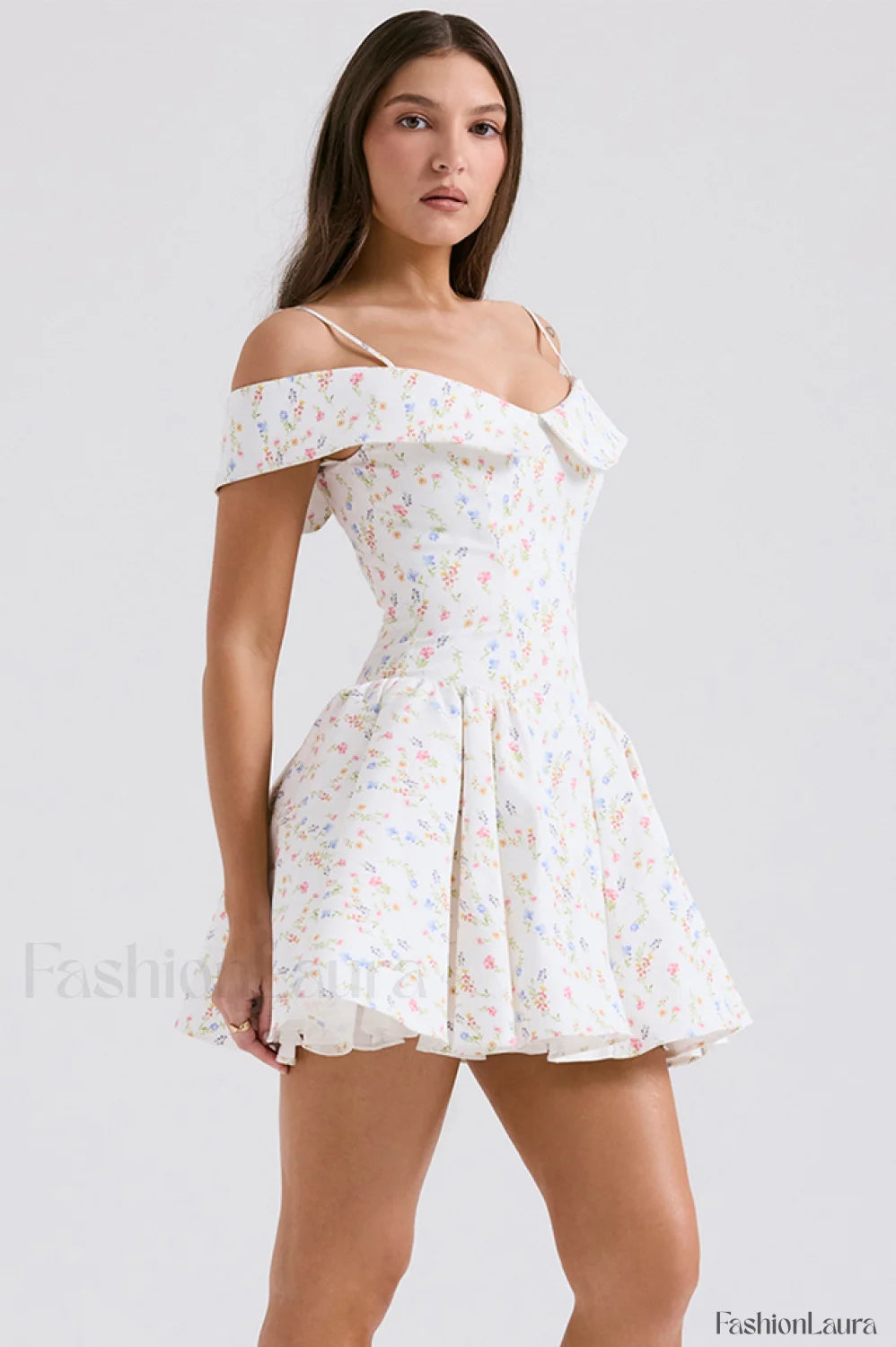 Elida Black Stylish Mini Dress
