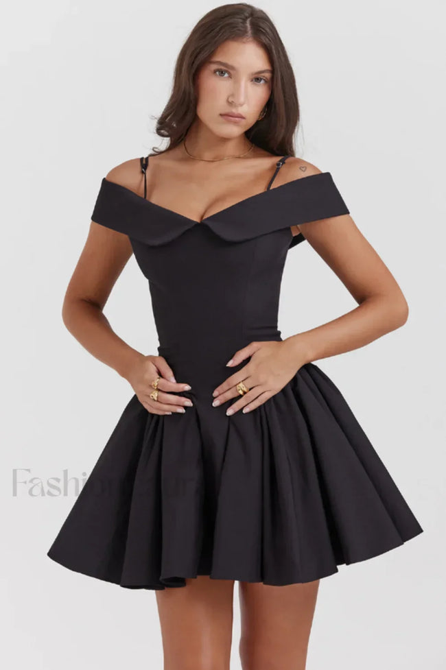 Elida Black Stylish Mini Dress XS / Black Main image
