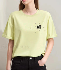 Embroidery Drop Shoulder T Shirt
