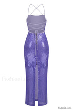 Emilina Sequin Stylish Backless Maxi Dress