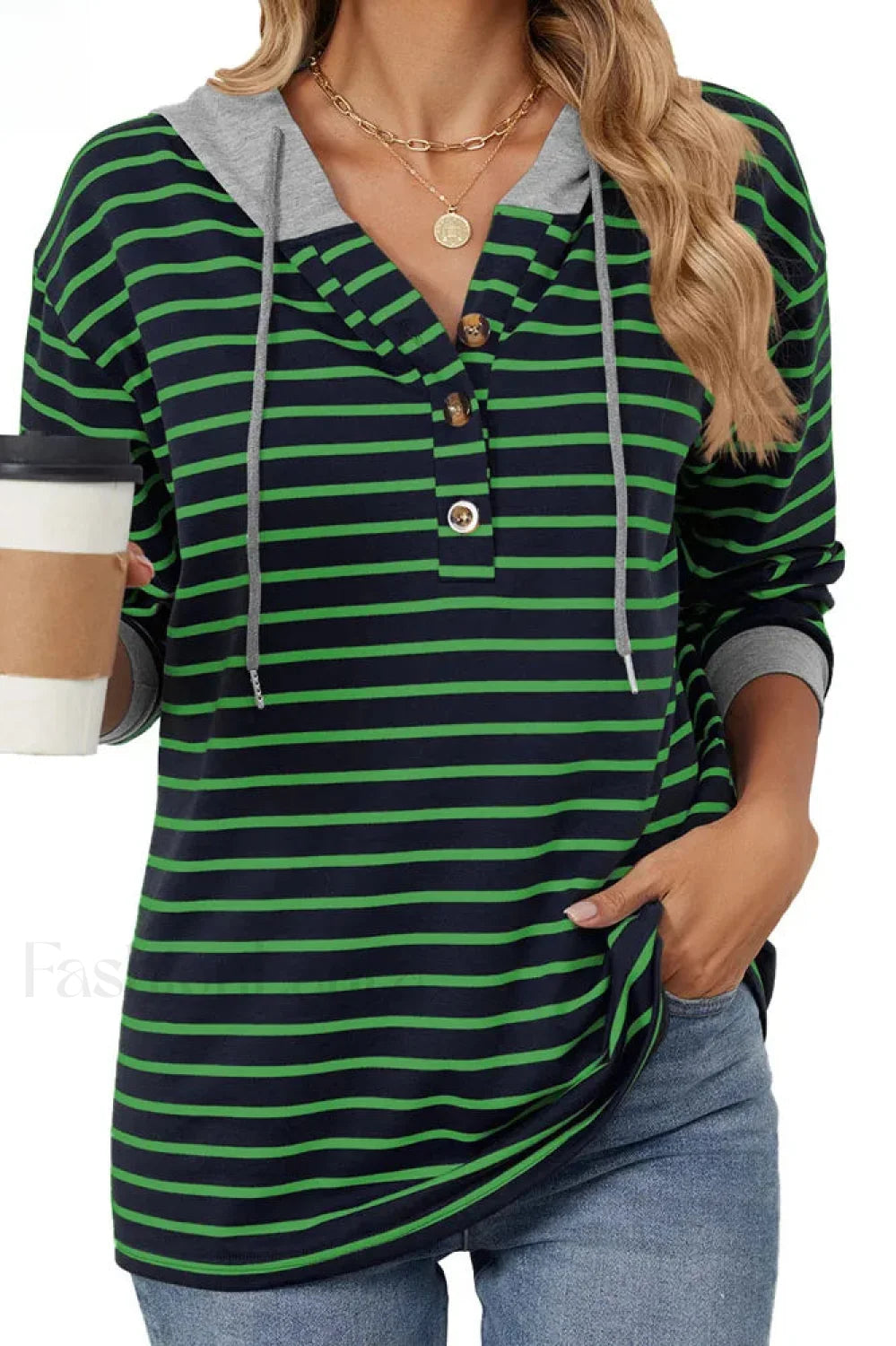 European Fashion Hooded Patchwork Hoodie Navy blue / S