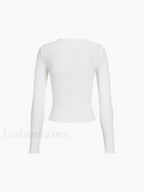 Everyday Rib Long Sleeve Top T Shirts