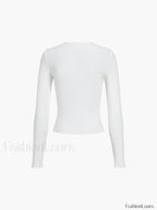 Everyday Rib Long Sleeve Top T Shirts