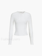 Everyday Rib Long Sleeve Top T Shirts
