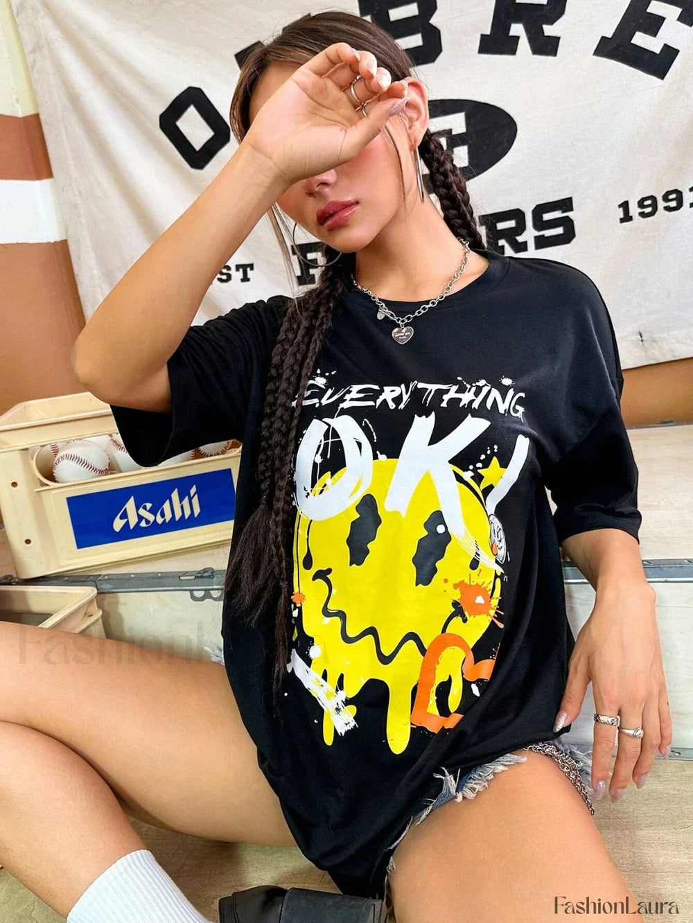 Everything Is Ok Funny Printing Casual T Shirt