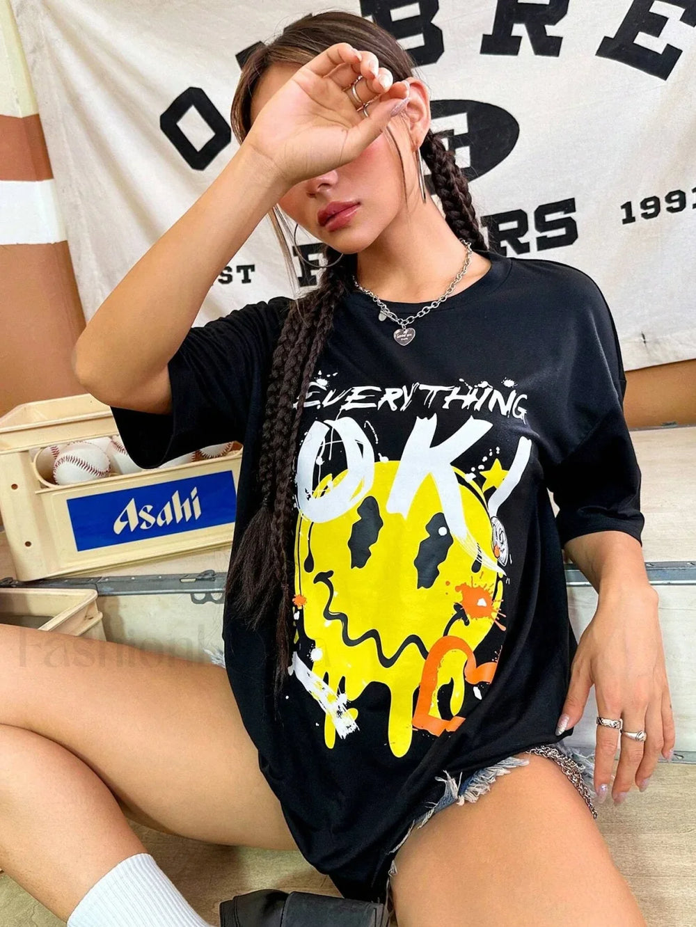 Everything Is Ok Funny Printing Casual T Shirt