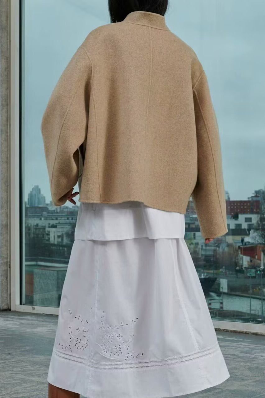 Wool Stand Collar Cropped Coat coats Main image