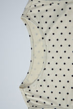 Beige Polka Dot Waist Tie Tank Top