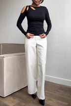 Off-Shoulder Bodycon Knit Top