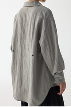 Draped V Neck Textured Blouse