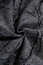 Crackle Print Tape Panel Wide Leg Jeans