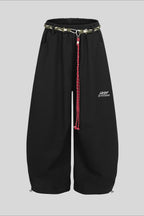 Rope Belt Minimal Wide Leg Sweatpants