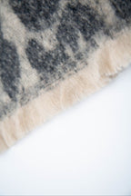 Leopard Print Jacquard Short Fringe Scarf