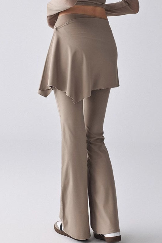 Flared High-Rise Fleece Lined Skirted Leggings Secondary image