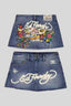 Painted Graphic High Rise Denim Mini Skirt