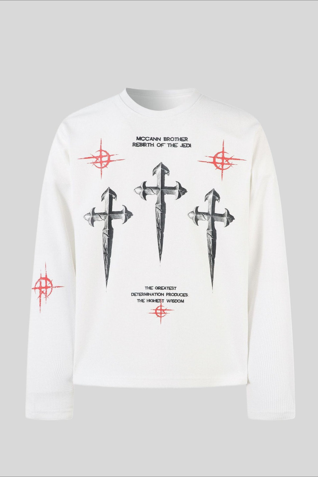Gothic Cross Graphic Long Sleeve T-Shirt