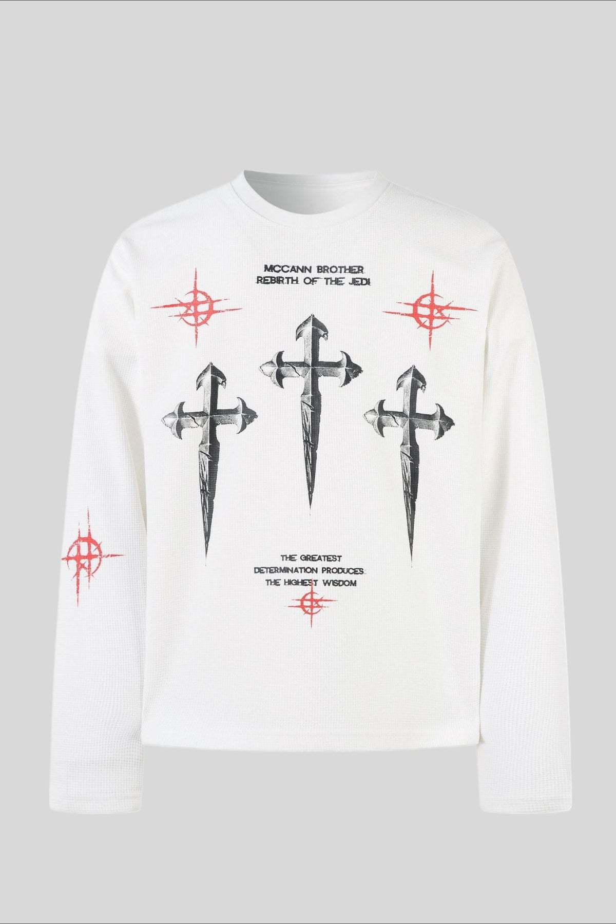 Gothic Cross Graphic Long Sleeve T-Shirt