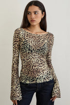 Animal Print Lightweight Loose Fit Short Sleeve Tee