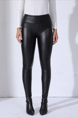 Faux Leather Thermal High-Rise Sculpting Leggings