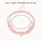 Boho Beaded Shell Starfish Layered Waist Chain
