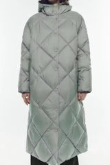 Padded Longline Hooded Puffer Coat coats