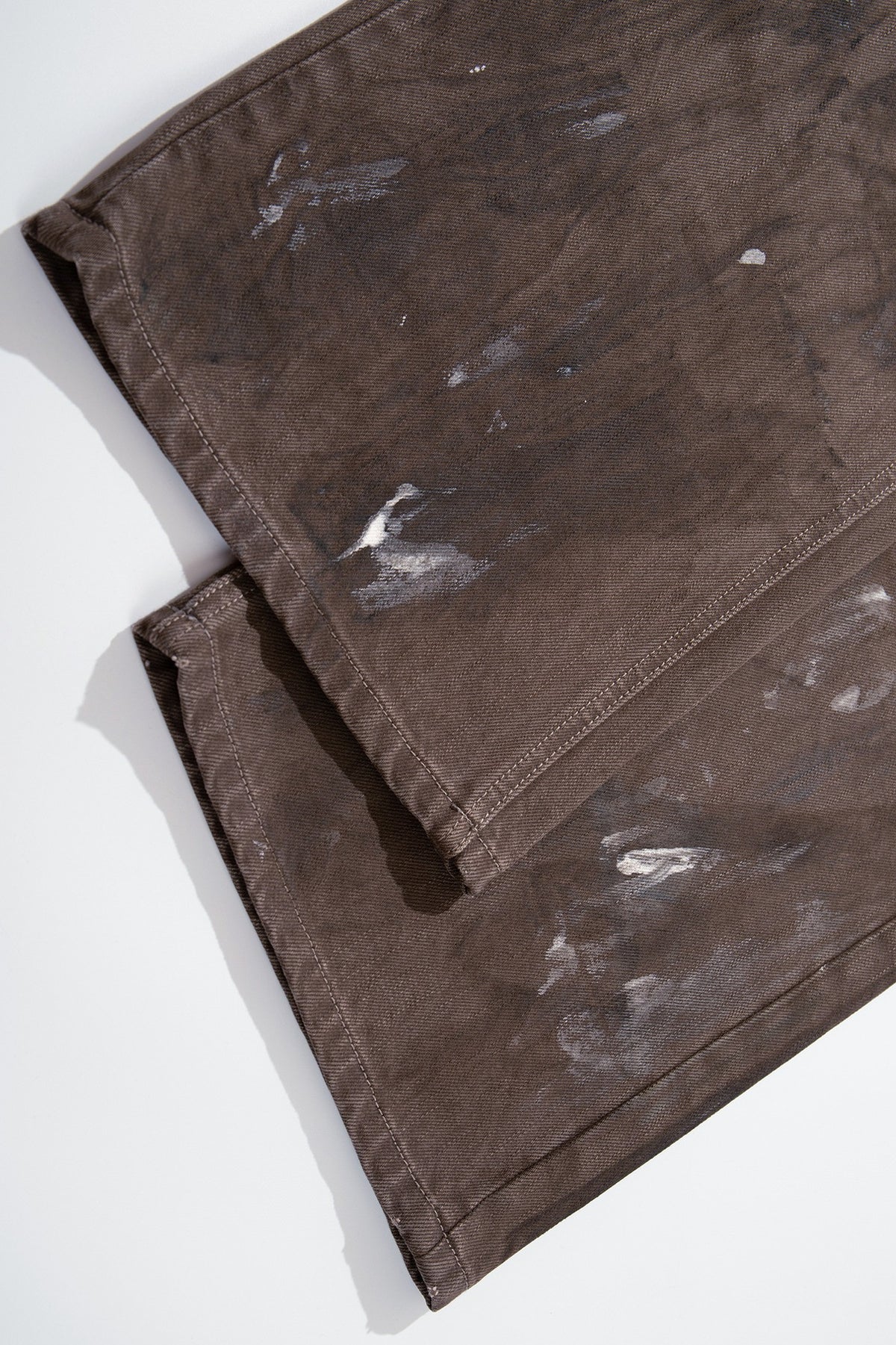 Dirty Wash Paint Splatter Wide Leg Jeans