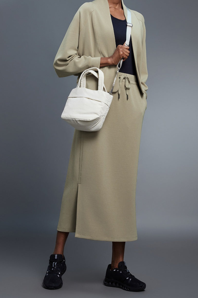 High Waist Split Straight Bodycon Midi Skirt Secondary image