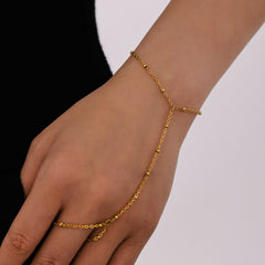 18K Gold Plated Stainless Steel Knuckle Finger Bracelet
