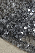 Sequin Sheer Cape Crop Top