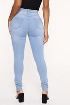Slimming Stretch High Waist Skinny Jeans