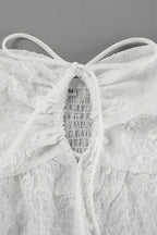 White Tie Front Strapless Tube Top