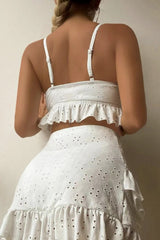 Tie String Bikini Bodycon Skirt Three Piece Skirt Set