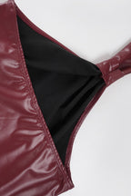 Solid Color Strapless Ruched Bodycon Halter Top