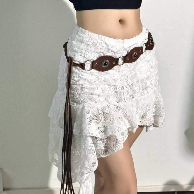 Bohemian Tassel Waist Chain Wide Waist Belt Main image
