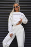 Graphic Line Sweatshirt Two Piece Set
