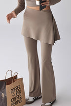 Flared High-Rise Fleece Lined Skirted Leggings