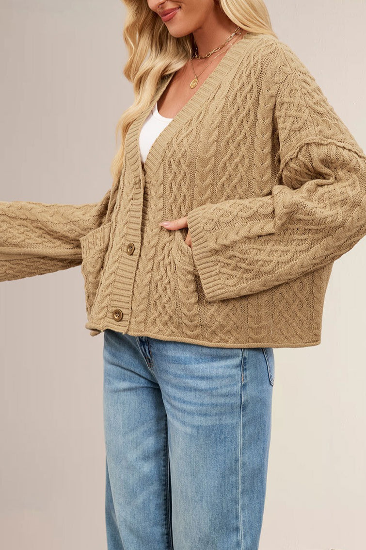 Cable Knit Oversized Cardigan Secondary image