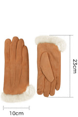 Windproof Fleece Lined Suede Touchscreen Gloves