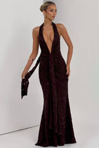 Tie Up Ruched Bodycon Party Dress