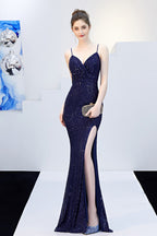Sexy Slim Fishtail Party Dress with Belt