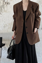 Vintage Casual Long Sleeve Blazer