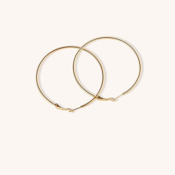 Oversized Titanium Steel Hoop Earrings