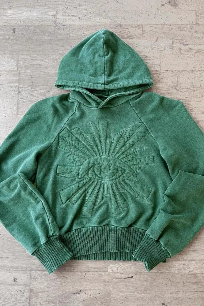 Eye Embroidered Pullover Hoodie