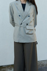 Commuter Style Belted Blazer