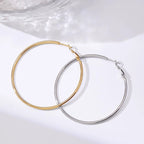 Oversized Titanium Steel Hoop Earrings