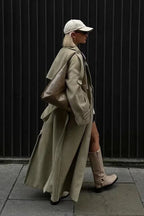 Wide Notch Lapel Single Breasted Overcoat