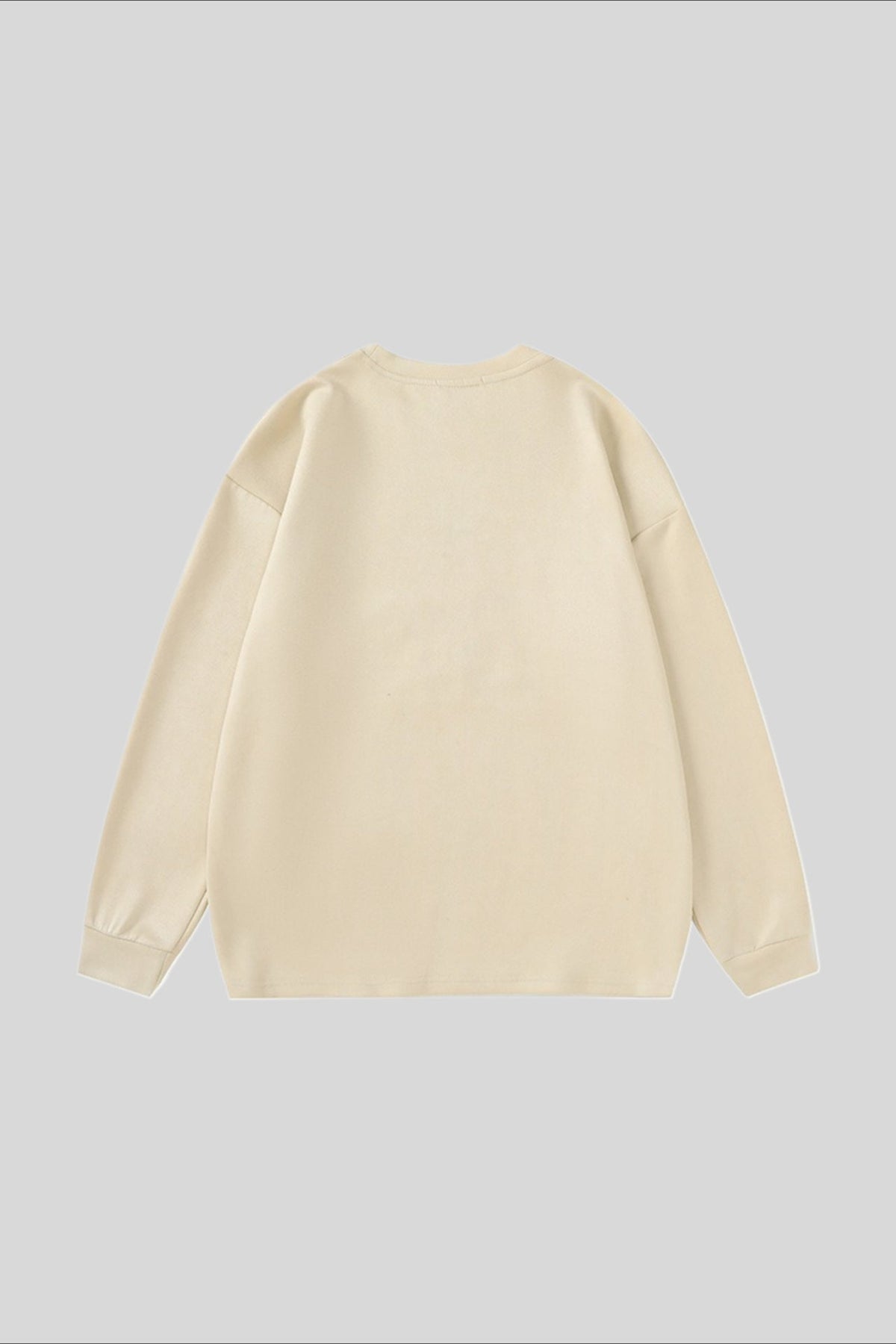 Distressed Typography Washed Oversized Crew Neck Sweatshirt