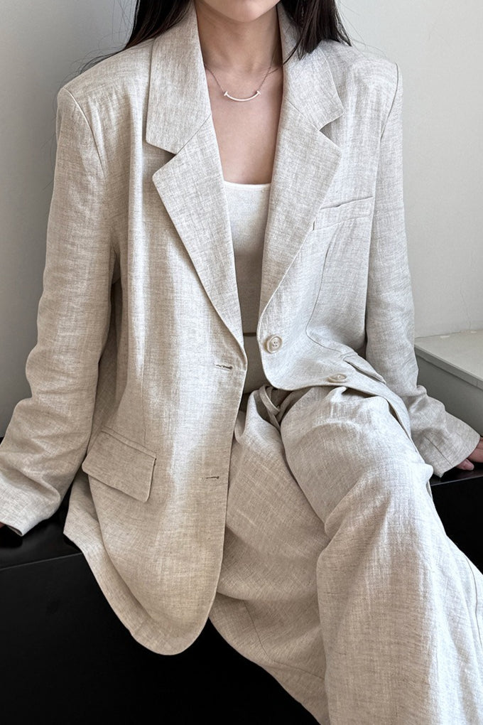Casual Tencel Linen Suit Blazer Secondary image