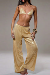 Oversize Sequin Loose Versatile Office Pants